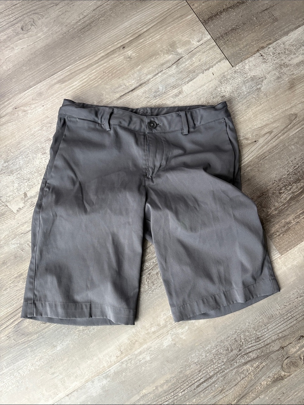 Nike Youth Charcoal Flat-Front Performance Shorts
